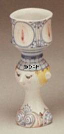 Wiinblad Tulpenkopf Nr. 40, handbemalt, blau / weiß