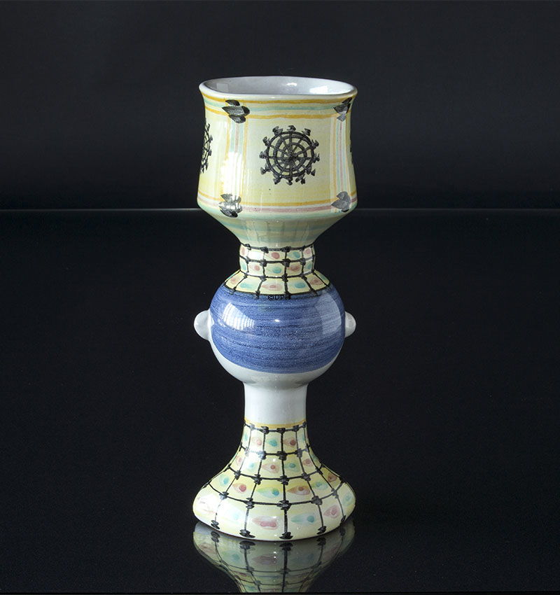 Wiinblad Tulpenkopf nr. 41, handbemalt, blau / weiß oder mehrfarbig