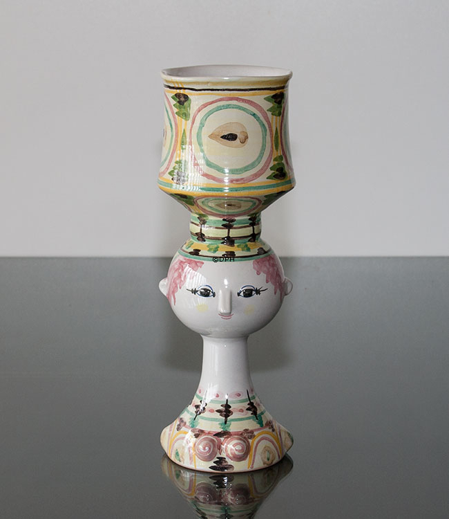 Wiinblad Tulpenkopf nr. 41, handbemalt, blau / weiß oder mehrfarbig