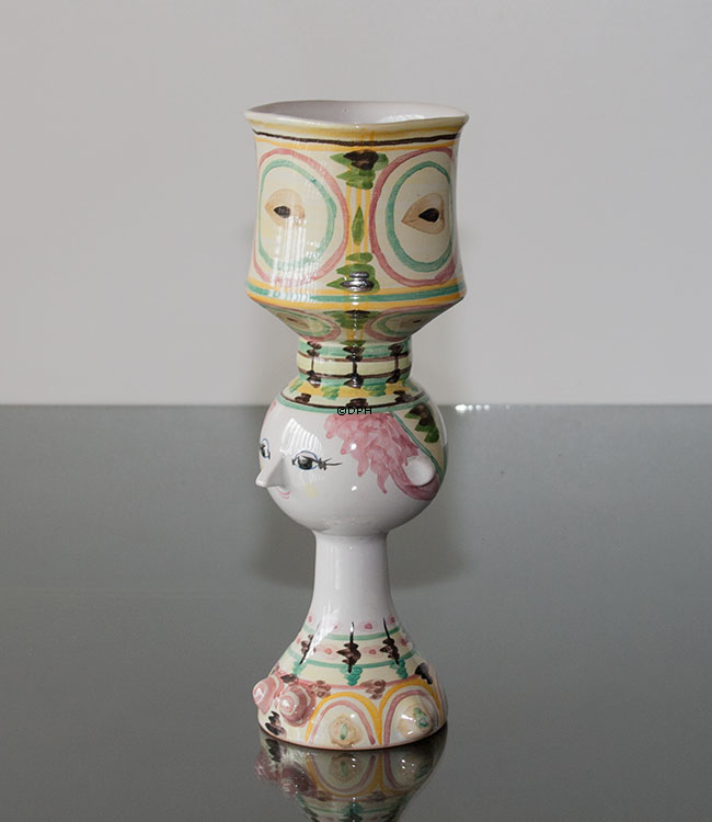 Wiinblad Tulpenkopf nr. 41, handbemalt, blau / weiß oder mehrfarbig