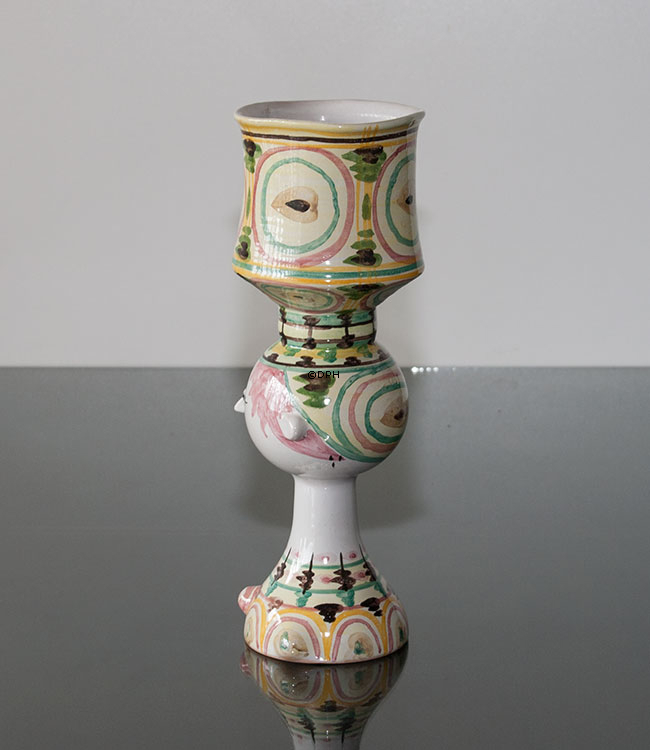 Wiinblad Tulpenkopf nr. 41, handbemalt, blau / weiß oder mehrfarbig