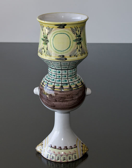 Wiinblad Tulpenkopf Nr. 42, handbemalt, blau / weiß oder mehrfarbig