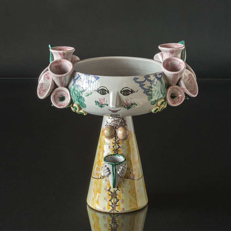 Wiinblad Kleiner Eva Ständer, Blumentopf, handbemalt, mehrfarbig