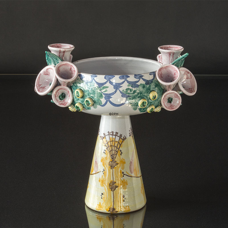 Wiinblad Kleiner Eva Ständer, Blumentopf, handbemalt, mehrfarbig