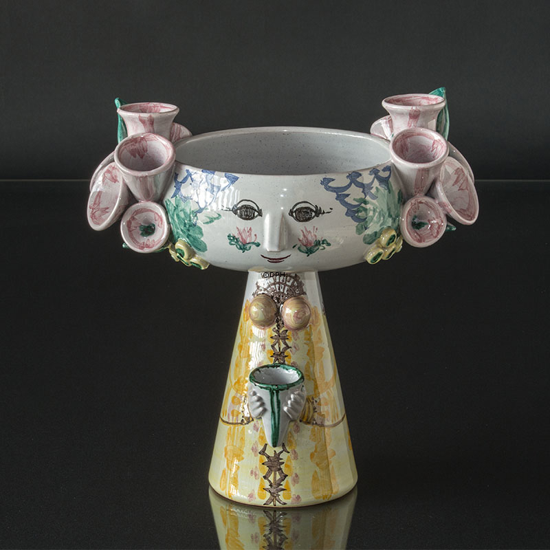 Wiinblad Kleiner Eva Ständer, Blumentopf, handbemalt, mehrfarbig