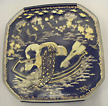 Wiinblad Die Parabeln Glasteller, Das Gleichnis vom Fischnetz