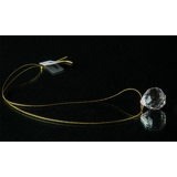 Prisma, echter Kristall, Gold Ø: 2 cm