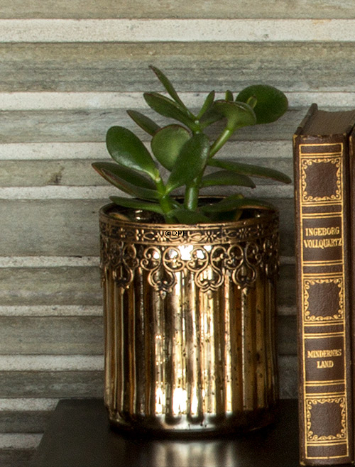 Teelichthalter in marokkanischem Stil golden und Metal