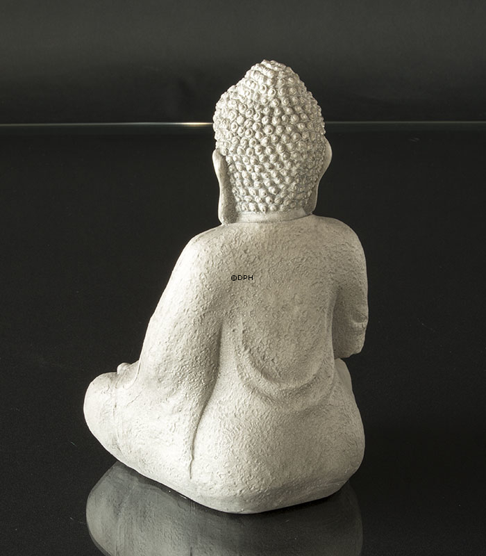 Buddha in Meditation Dhyana Mudra, Grau Magnesia