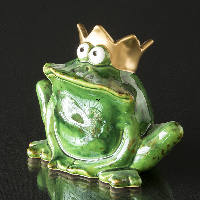 Frosch mit Krone, Grüner Keramik
