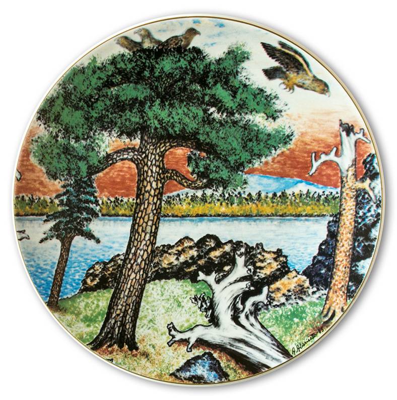 1985 Arabia Großer Künstlerteller, A. Alariesto Ø 30 cm