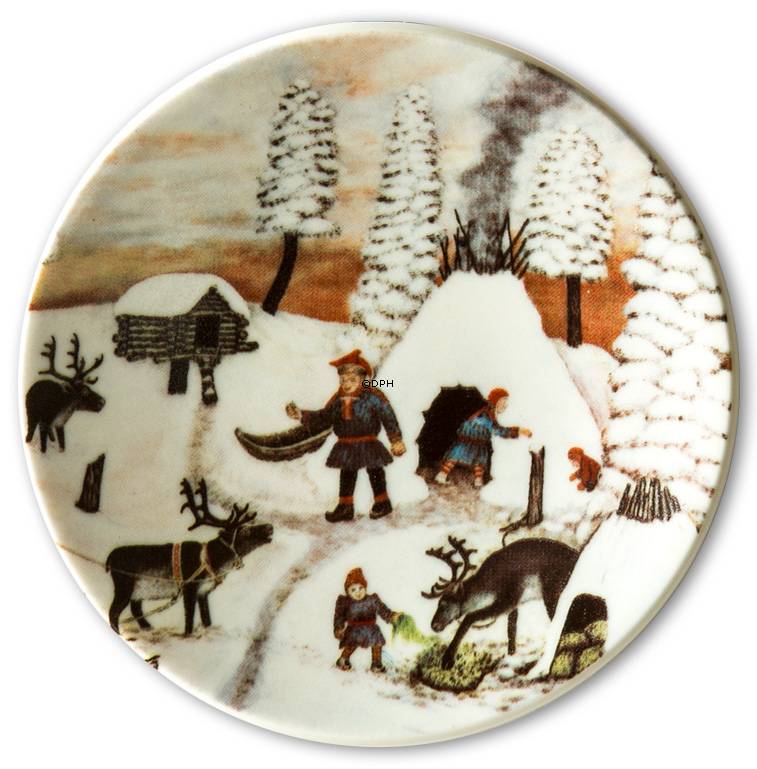 Arabia Weihnachtskarte Plakette Nr. 6