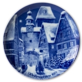 Berlin Design Weihnachtsteller 1971 Rothenburg ob der Tauber (Deutscher Text)