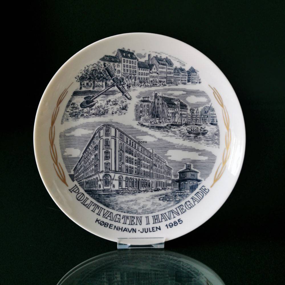 Polizei-Weihnachtsteller 1985, Havnegade, Ege Porzellan