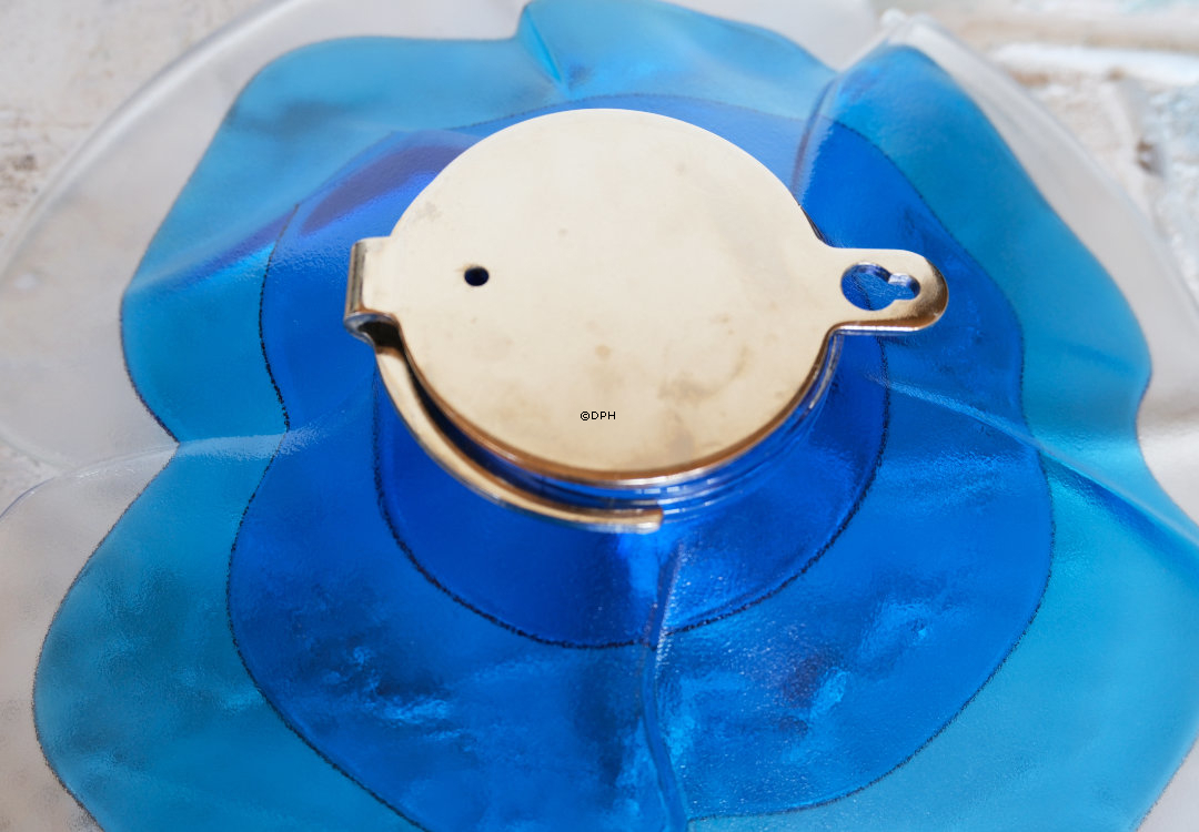 1977 Rosenthal Jahresteller/dish aus Glas, Entwurf Günther Ferdinand Ris (hat eine Absplitterung auf der Rückseite des Fußes)