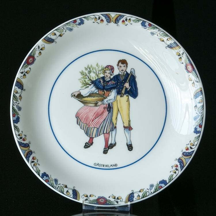 Schwedische Regionaltrachten Kuchenteller Nr. 6 Gästrikland