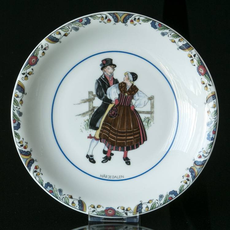 Schwedisch Regionaltrachten Kuchenteller Nr. 8 Härjedalen