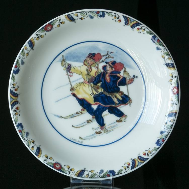 Schwedische Regionaltrachten Kuchenteller Nr. 10 Lappland