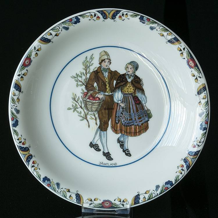 Schwedische Regionaltrachten Kuchenteller Nr. 17 Jämtland