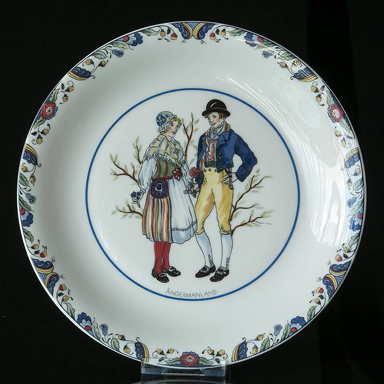 Schwedische Regionaltrachten Kuchenteller Nr. 21 Ångermanland