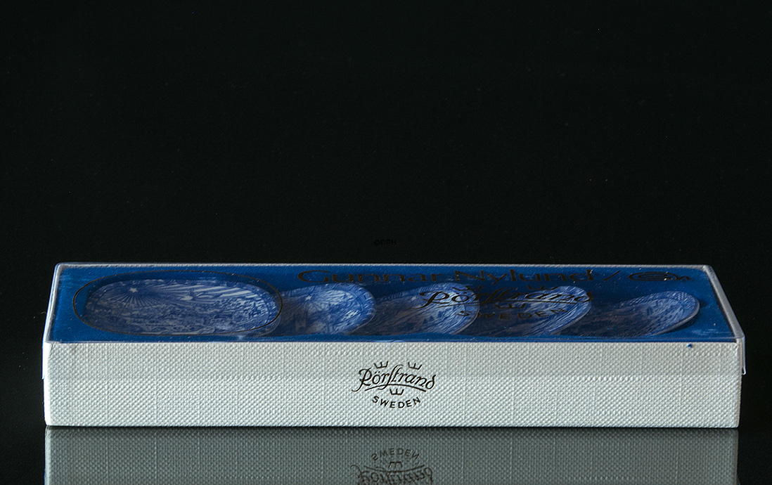 Rörstrand Plaketten, 1988-1992 Satz von 5 Stück.