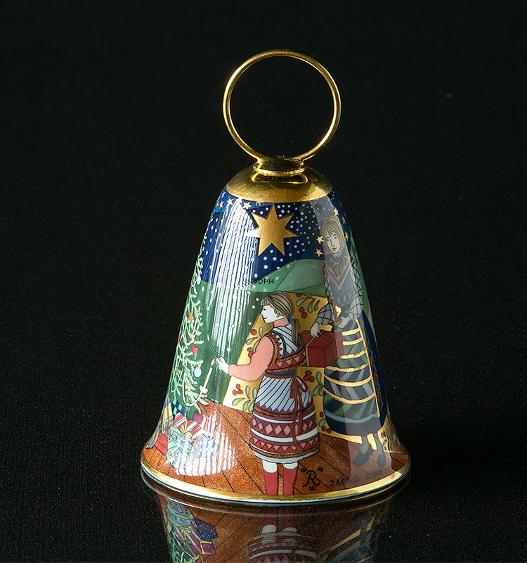 1985 Rörstrand Poesie Weihnachtsglocke, Ein Stern leuchtet nach unten