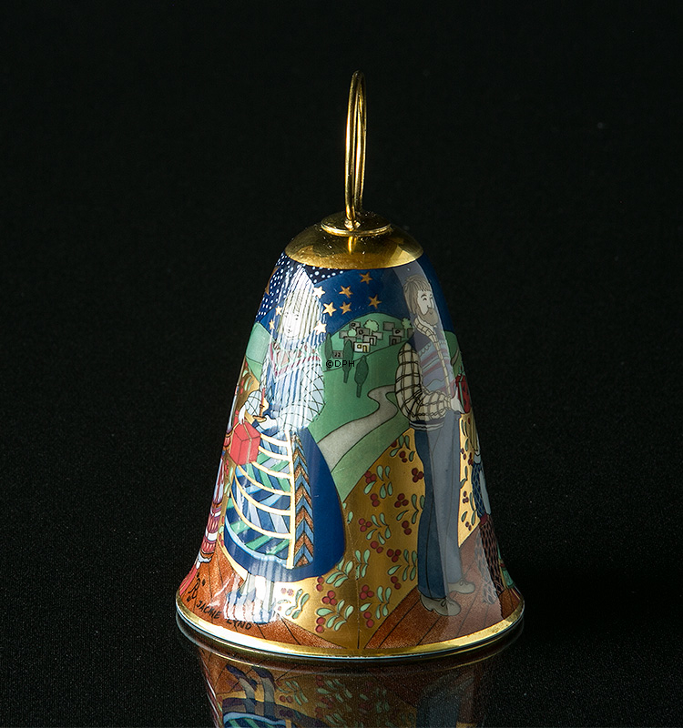 1985 Rörstrand Poesie Weihnachtsglocke, Ein Stern leuchtet nach unten