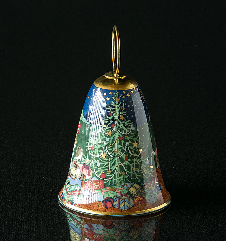 1985 Rörstrand Poesie Weihnachtsglocke, Ein Stern leuchtet nach unten