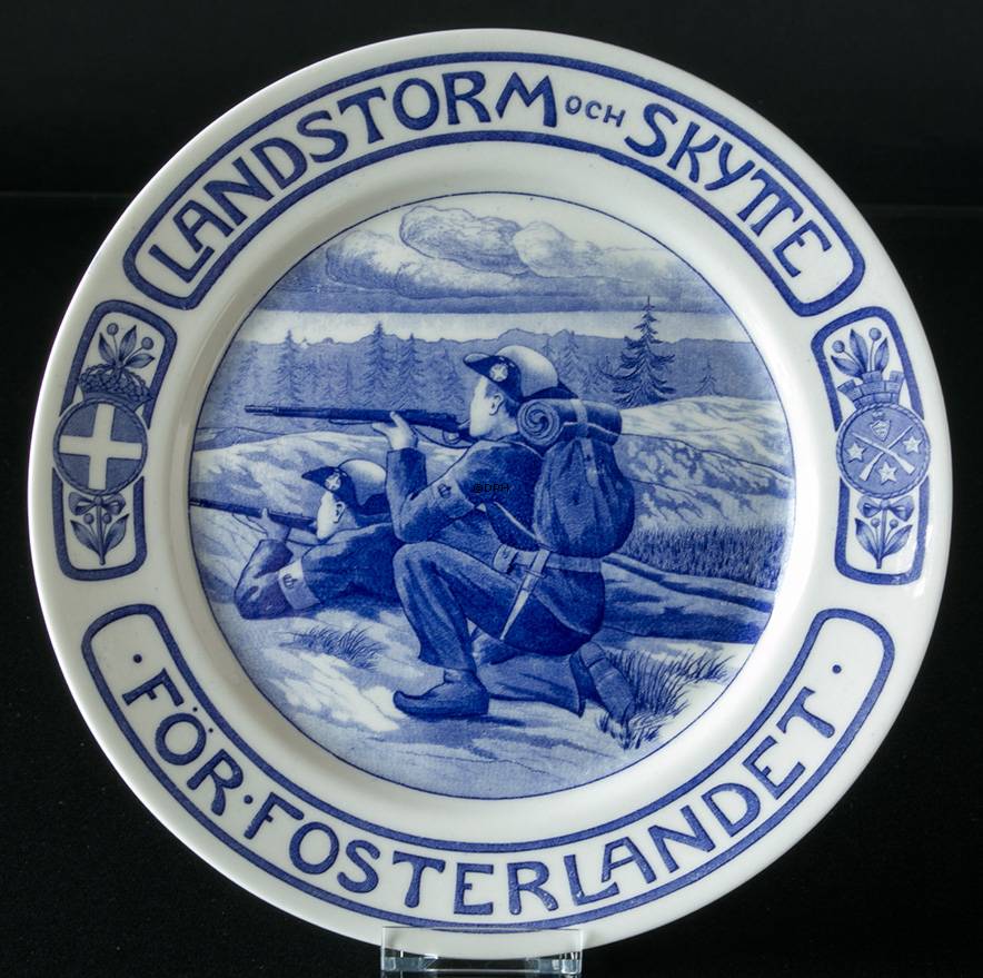 Teller mit "Mobilmachung und Schütze - für Mutterland"