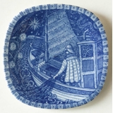 1969 Rörstrand Weihnachtsteller, Fischer segelt nach Haus