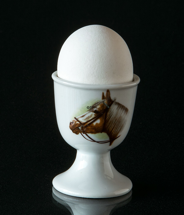 Strömgarden Eierbecher mit Pferdekopf, braun mit langer Mähne