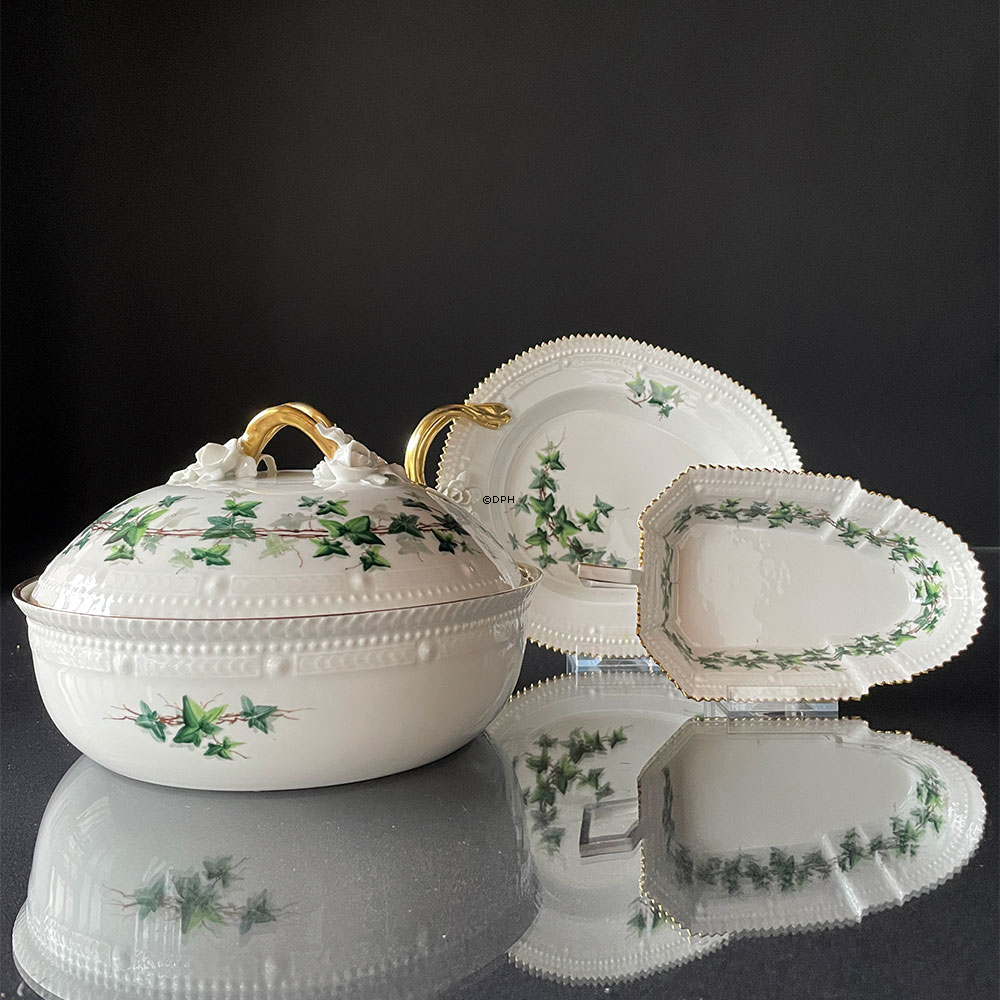 Seltene Schale mit Efeu-Dekoration Nr. xx/3544, Royal Copenhagen (small chip on edge)