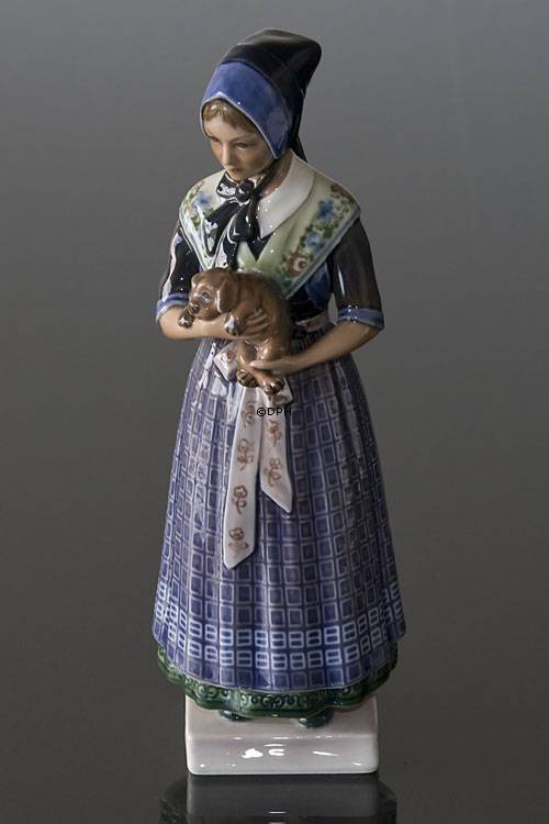 Dahl Jensen Figur Nr. 1144 Havdrup Mädchen in Tracht