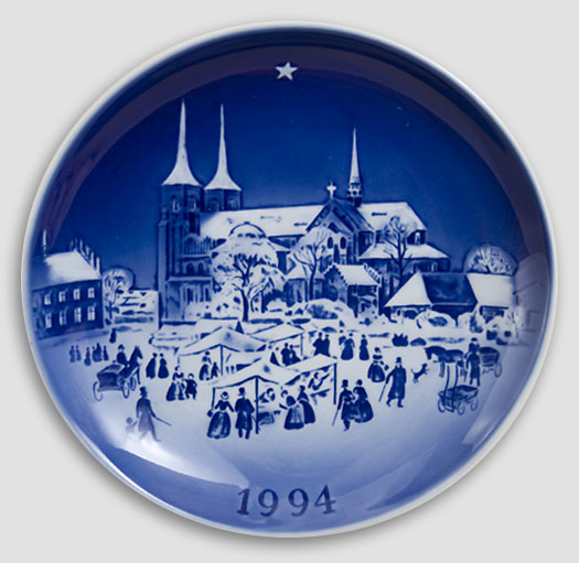 Desiree Dänemark - Weihnachtsteller 1994 Old Copenhagen Blue Hans Christian Andersen Teller 1994