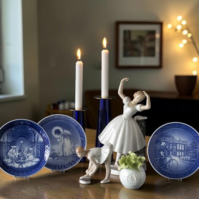 Weihnachtsteller, Asmussen Kerzenhalter und Ballerinafiguren