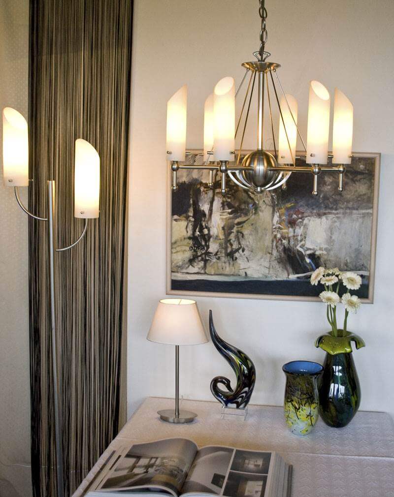 DPH floor lamp and chandelier