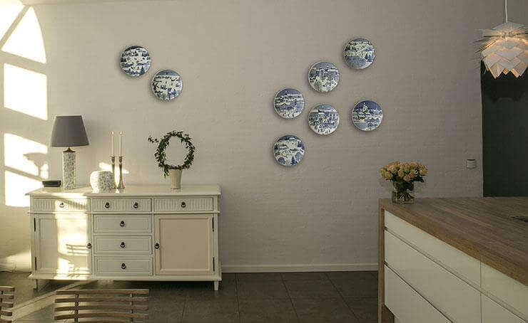 Weihnachtsteller-Dekoration für die Wand