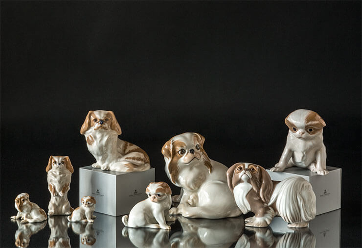 Royal Copenhagen Hundefiguren: Pekingese