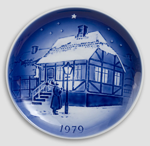 Desiree Dänemark - Weihnachtsteller 1979 Old Copenhagen Blue Hans Christian Andersen Teller 1979