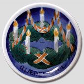 Weihnachtsplaketten und Miniteller 