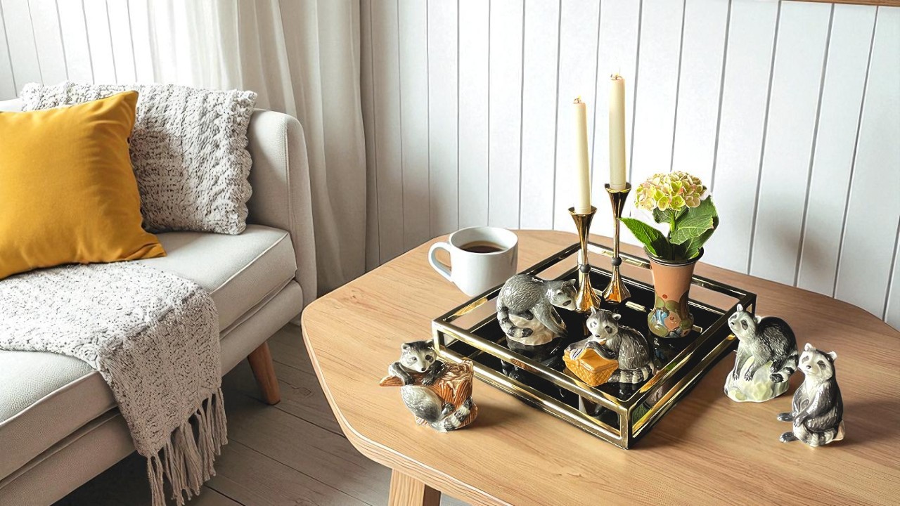 Die kleinen Royal Copenhagen Waschbären sind so schön, auch für die moderne Einrichtung