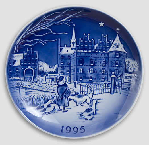 Desiree Dänemark - Weihnachtsteller 1995 Old Copenhagen Blue Hans Christian Andersen Teller 1995