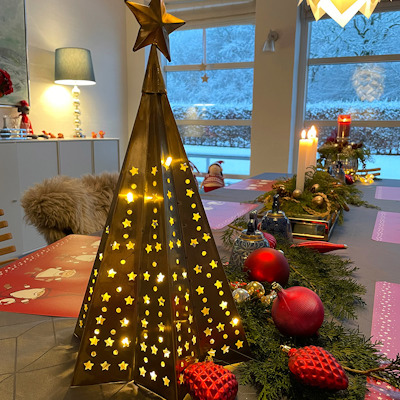 Weihnachtsbaum in Goldfinish 44 cm
