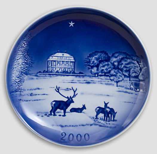 Desiree Dänemark - Weihnachtsteller 2000 Old Copenhagen Blue Hans Christian Andersen Teller 2000