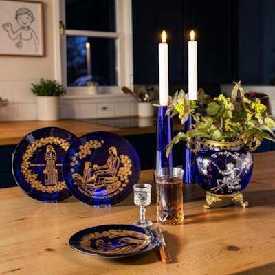 Orrefors Muttertagsplatte aus Glas