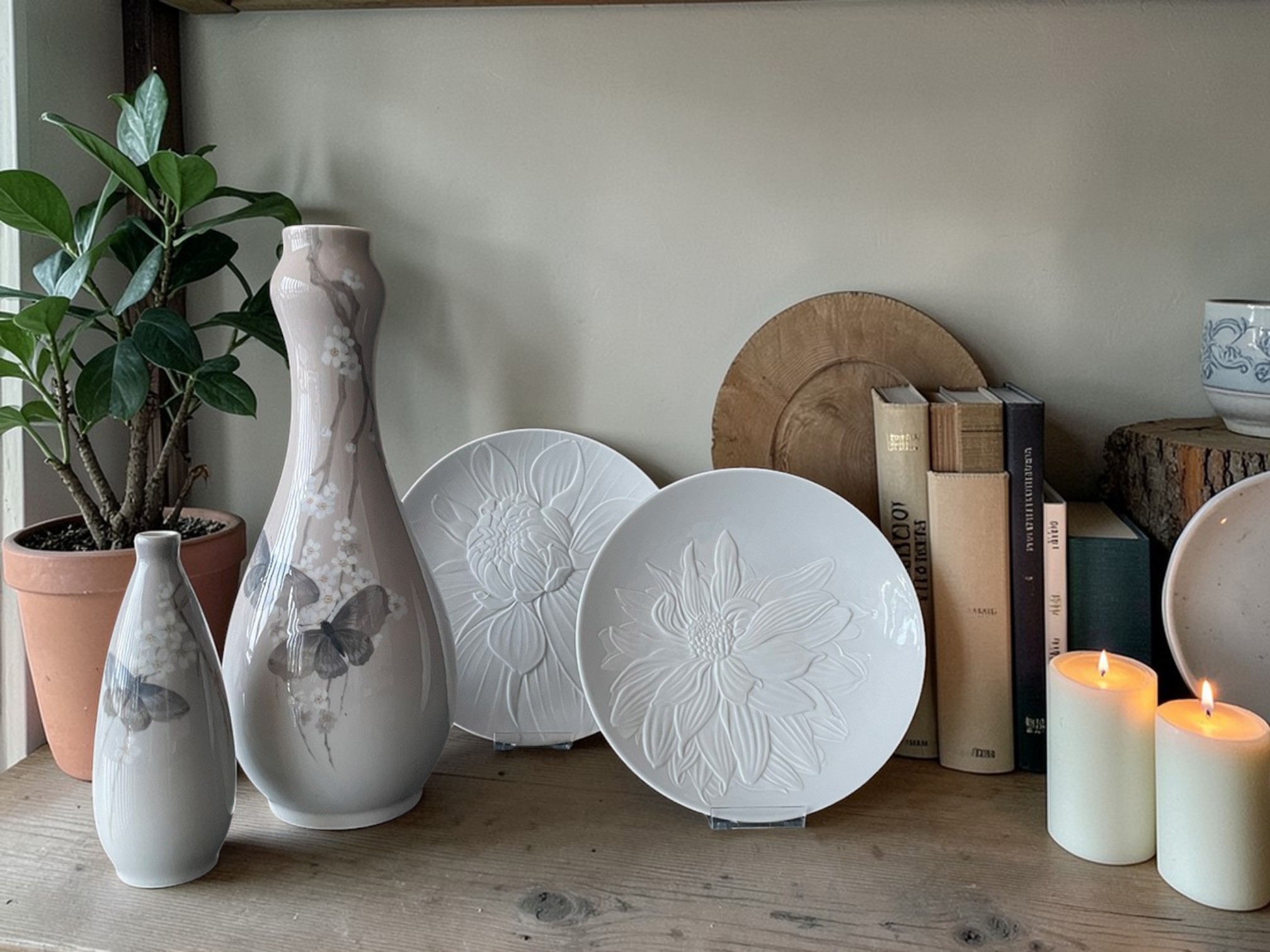 Royal Copenhagen Art Nouveau Vasen. - Zeitlose Qualitätsvasen in moderner Einrichtung.