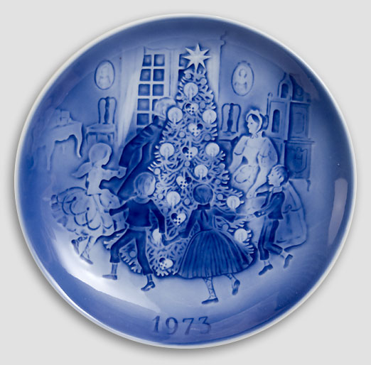 Desiree Dänemark - Weihnachtsteller 1973 Old Copenhagen Blue Hans Christian Andersen Teller 1973