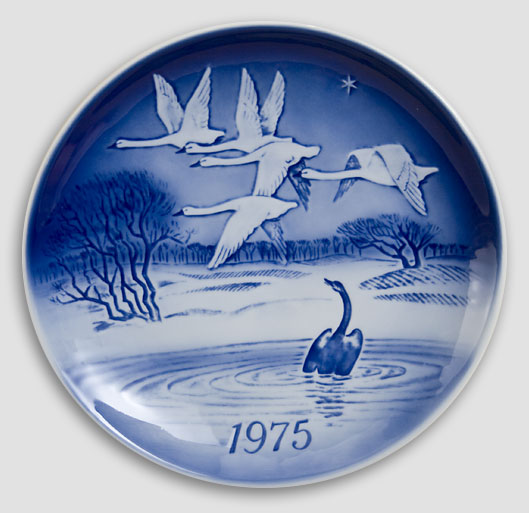 Desiree Dänemark - Weihnachtsteller 1975 Old Copenhagen Blue Hans Christian Andersen Teller 1975