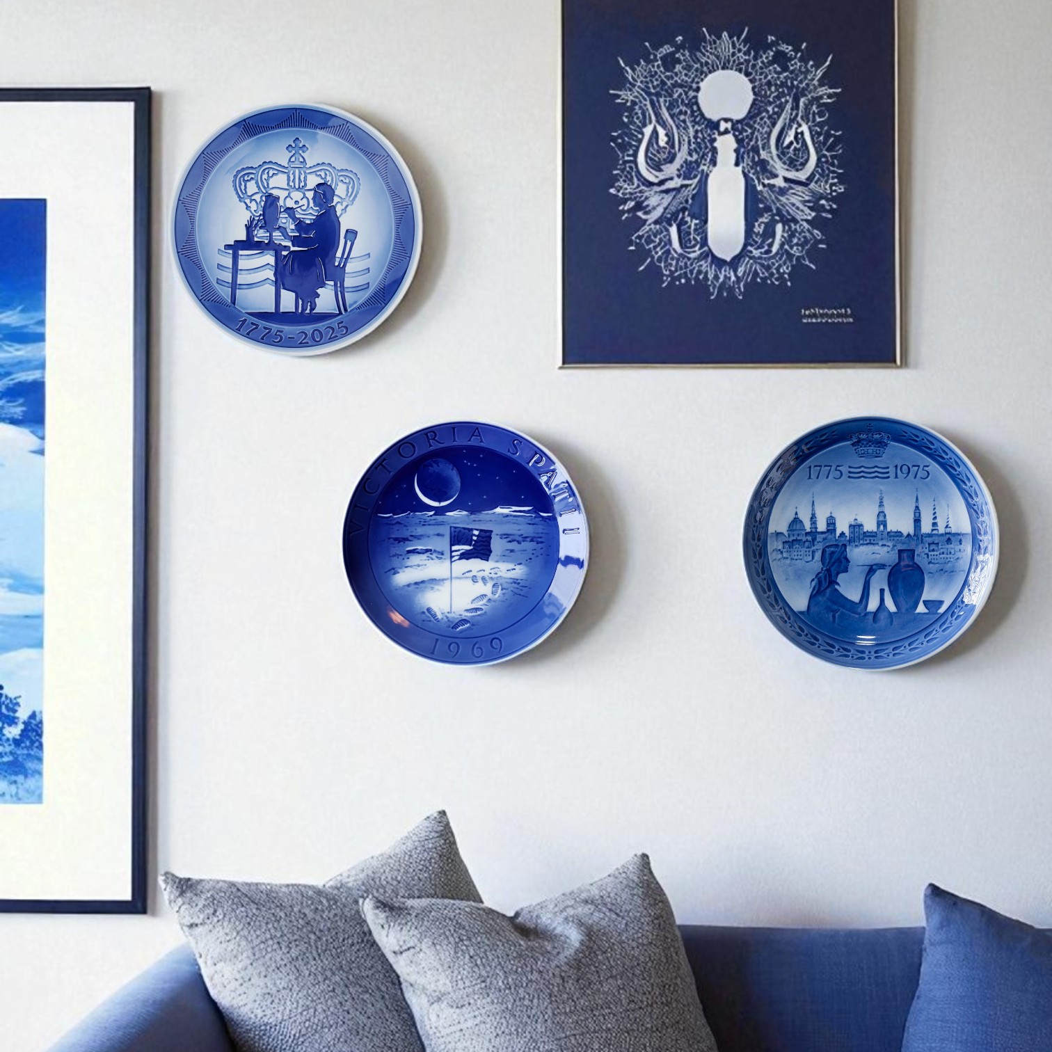 Einzigartige Wandkunst mit Tellern gestalten