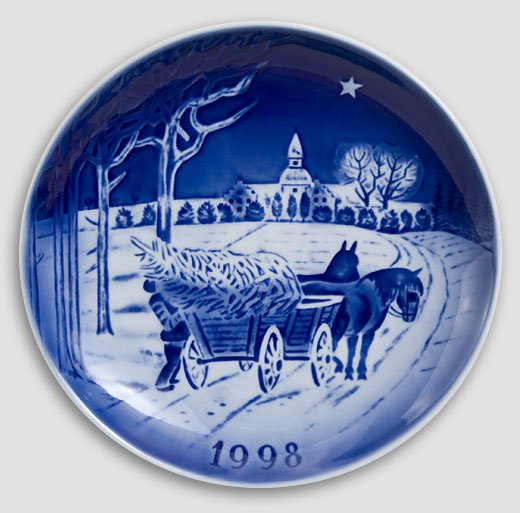Desiree Dänemark - Weihnachtsteller 1998 Old Copenhagen Blue Hans Christian Andersen Teller 1998